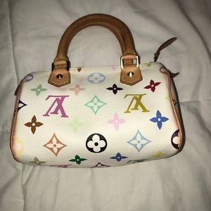 Authentic Louis Vuitton multi colored speedy purse